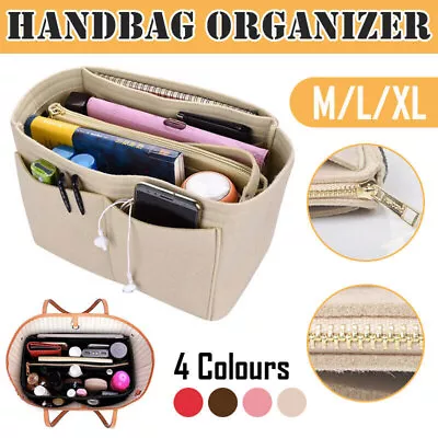 Felt Bag Purse Organizer Insert For Speedy 3035 And Neverfull MM M Large AU • $12.99