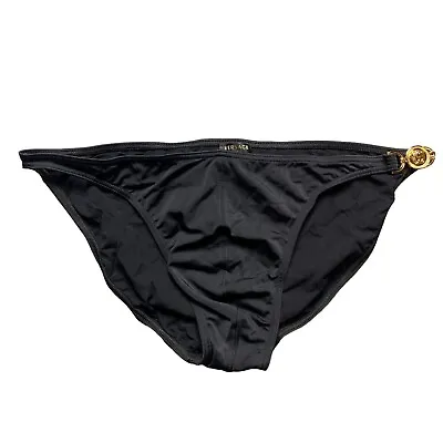 Versace Designer Bikini Black Bottoms Women's Size 8 • $100
