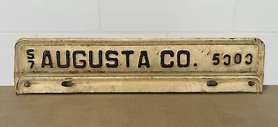 Vintage 1957 Augusta Co Virginia License Plate County Town City Topper • $20