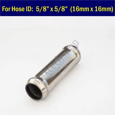 Stainless 5/8  X 5/8  In 16mm Heater Hose Fitting Connector Coolant Pipe Adapter • $8.69