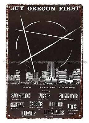 Reproductions For Sale 1979 The Wipers Earth Concert Poster Metal Tin Sign • $18.93