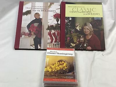 Martha Stewart Christmas Crafts & Recipes Holiday Hardback Books & DVD • $15