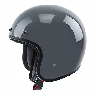 Adult Scooter Helmet DOT 3/4 Open Face Street Retro Vintage Gunship Gray • $39.99