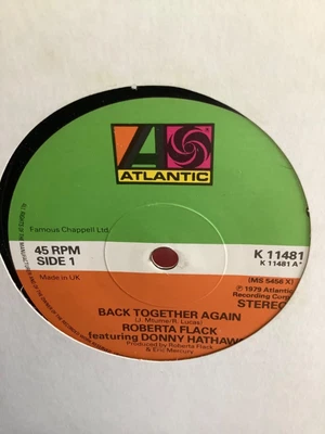 £5.57 • Buy ROBERTA FLACK & DONNY HATHAWAY  Back Together Again  7”. 1975. ATLANTIC.  VG +