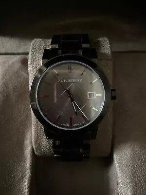 Burberry BU9007 38mm Stainless Steel Grey Ion-plated Men's Wristwatch • $70