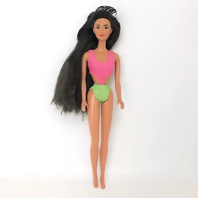 Barbie Doll 1989 Wet N Wild Kira Miko Color Changing Bathing Suit Pink Green TNT • $14.69