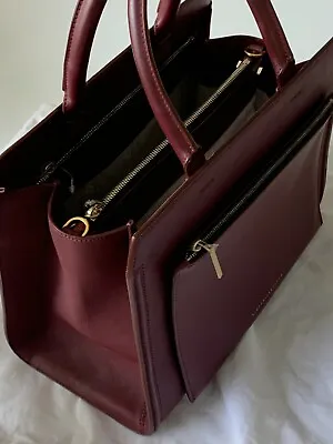 VICTORIA BECKHAM  Original Leather Hand Bag Number 67 Burgundy  • $800