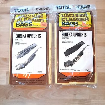 Total Care Vacuum Cleaner Bags Eureka Upright Style F & G Lot Of 2 Bags Of 2 Ea • $9.95