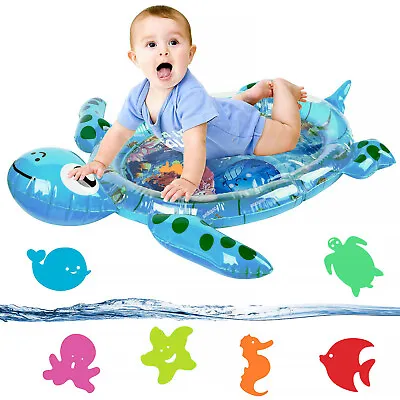 $11.97 • Buy Tummy Time Baby Water Mat Infant Slapped Toys Inflatable Play Mat For 3-9 Months