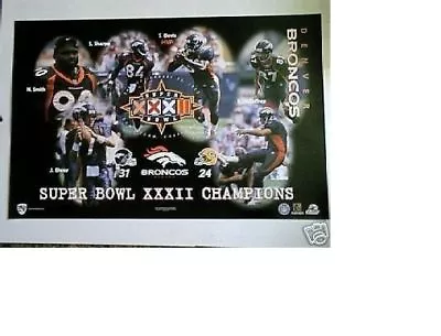 $5.95 • Buy Nos Super Bowl Champs! MINT 1998 DENVER BRONCOS FOOTBALL POSTER No Pinholes