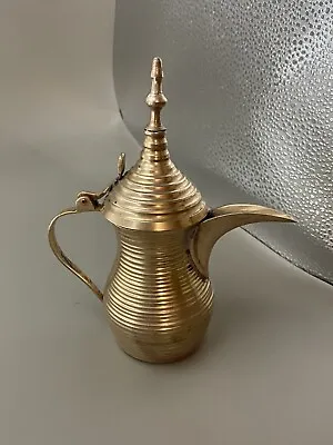 Vintage Brass Middle Eastern Dallah Coffee Tea Urn Pot Arabic Turkish Forged • $24.90