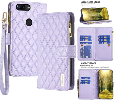 $14.50 • Buy Oneplus 5T Fashion Diamond-quilted PU Leather Multifunction Wallet Case