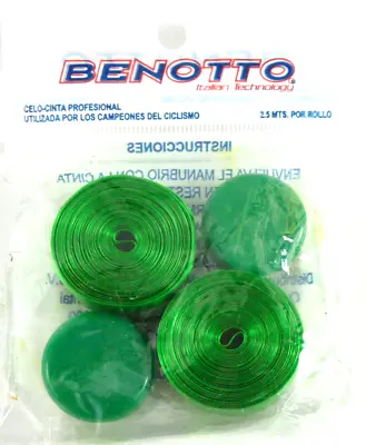 Benotto Handlebar Tape Green Smooth Cello Vintage Bicycle Original NOS • $20