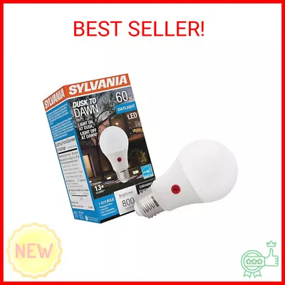 SYLVANIA Dusk To Dawn A19 LED Light Bulb With Auto On/Off Light Sensor 60W=9W • $7