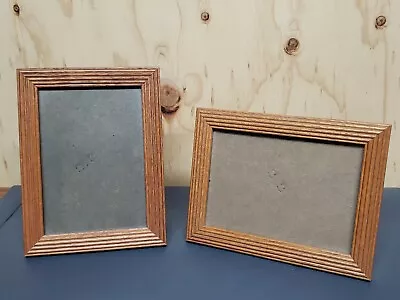 Oak Picture Frames 5 X7  Set Of 2 With Matte Glass Finish Landscape/Portrait  • £11.40