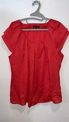 Violet & Claire Red Blouse Scoop Neck Size XL RN 79508 • $17