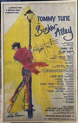 $299.99 • Buy Tommy Tune Signed BUSKER ALLEY New York Times Full Page Ad - Broadway Poster