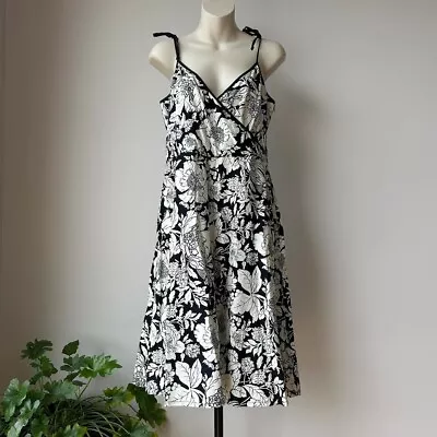 Cooper St Clothing Womens 14 Y2k Vintage Black And White Floral Midi Dress • $50