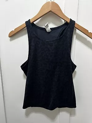 90 Degree By Reflex Crop Tank Top Air Lux Leopard Chateau Printed Navy XS • $0.99