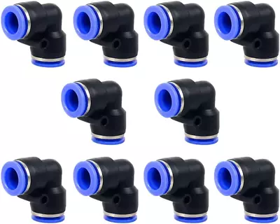 Elbow Push To Connect Fitting 1/2  OD Pneumatic Air Line 90 Degree Quick Push L • $24.99