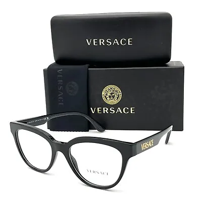 VERSACE VE3315 GB1 Black / Demo Lens 52mm Eyeglasses • $79.95