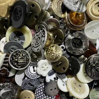 RARE LOT! 250 Pc MIXED LOT Of OLD-VINTAGE & NEW Buttons ALL TYPES & SIZES • $25.99