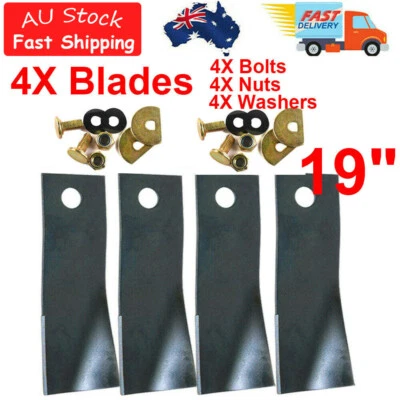 $21.79 • Buy 19  Blades Bolt & Nut Lawn Mower For Honda HRU19D HRU19R HRU194/195/196/197 2Set