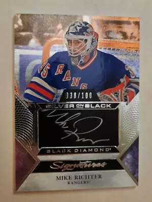 2020-21 Black Diamond Silver On Black Signatures #SBMR Mike Richter/100 • $28.65