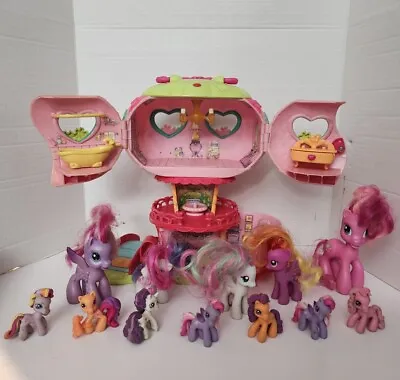 My Little Pony Ponyville Pinkie Pie's Balloon Playhouse & 12 Ponies Figures • $28.99