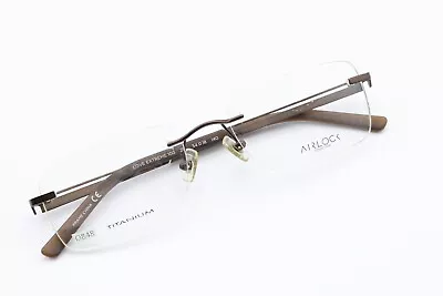 AIRLOCK LOVE EXTREME 100 210 Brown 54-18-140 Rimless Eyeglasses TITANIUM O848 • $49.99