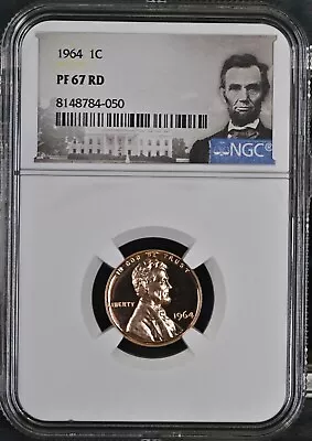 1964 1C Proof Lincoln Cent NGC PF67RD Lincoln Label • $9.99