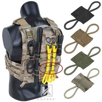 KRYDEX 4pcs PTT Retainer Tactical MOLLE Webbing Strap Antennas Cable Organizer • $10.95