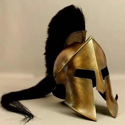 300 Spartan King Leonidas Movie Viking Helmet Medieval Replica Black Liner Style • $89