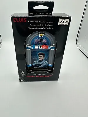 ELVIS PRESLEY Jukebox Musical Christmas Ornament WINTER WONDERLAND NEW • $14.95