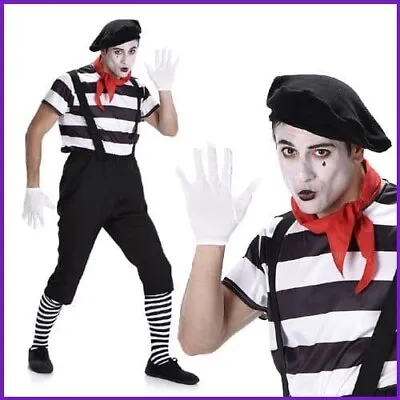 Karnival Mens Mime Artist Costume • £14.39