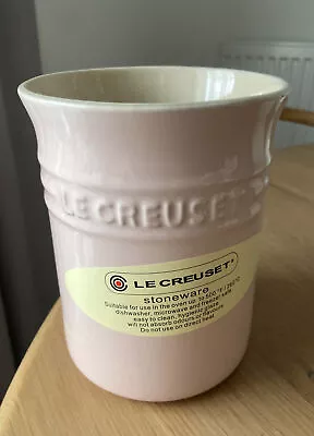 Le Creuset Stoneware Milky Pink Utensil Jar1.1L NEW RRP£35.00 • £23.99