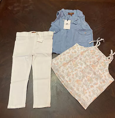 7 For All Mankind Baby Girl 3 Pieces Size 4T • $14.99