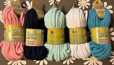 CORA'S BRAIDING CO - PEPPERELL COTTON CRAFT CORD - 6MM - 50 FT - 5 Colors • $8.50