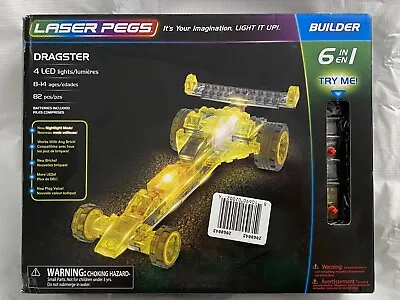 Laser Pegs Dragster 6 In 1 Light Up Building Set 82 Pieces New • $27.39