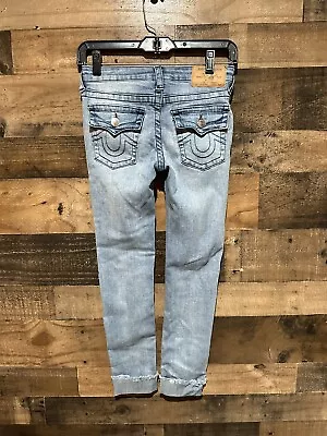 True Religion Girls 10 Cuffed Flap Pocket Jeans • $25