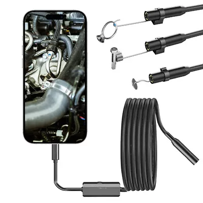 Snake Endoscope Borescope Inspection Camera Scope For IPhone IPad Waterproof • £12.49