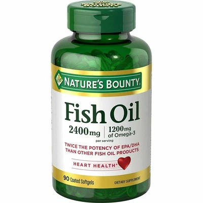 $42.27 • Buy Natures Bounty Fish Oil With Omega-3 Supplement Softgel 2400mg 90 Ct Pack Of 2