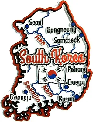 South Korea Map Fridge Magnet • $6.99