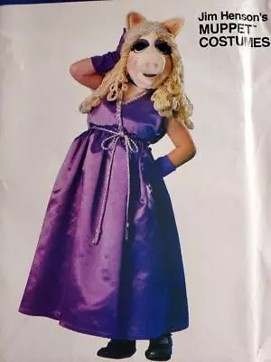 Vogue 8475 Girls Miss Piggy Costume And Mask Pattern Size S M L 2 To 12 • $21.99