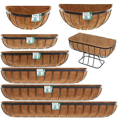 Georgian Wall Basket Flower Planter Window Box Metal Trough Garden Outdoor Plant • £24.99