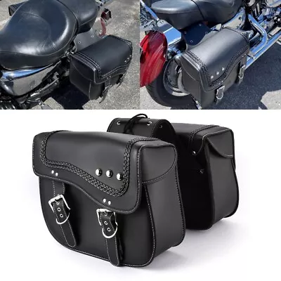 Motorcycle Side Saddle Bag Luggage  For Suzuki Boulevard C109R C90 M109R M50 M95 • $119.99