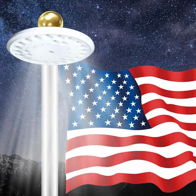 $19.90 • Buy Solar Powered Flag Pole Light 26 LED USA Night Super Bright Flagpole Waterproof