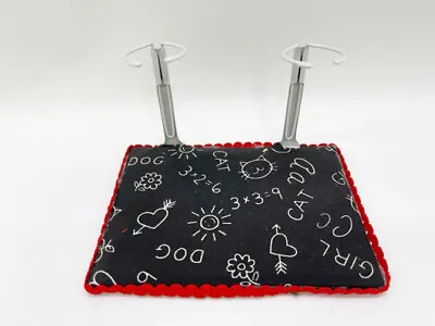 Decorated Double Stand For Madame Alexander 8  - 10  Dolls Large Base Black Red • $25