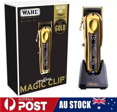 Wahl 5 Star Gold Cordless Hair Clipper Cordless Barber Trimmer Haircut Kit AU • $125.56