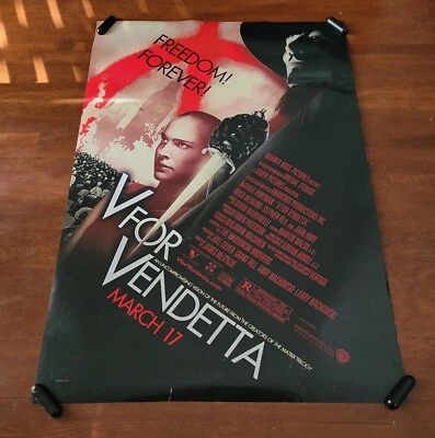 $29.99 • Buy V FOR VENDETTA MOVIE POSTER 2 Sided RARE ORIGINAL FINAL 27x40 NATALIE PORTMAN